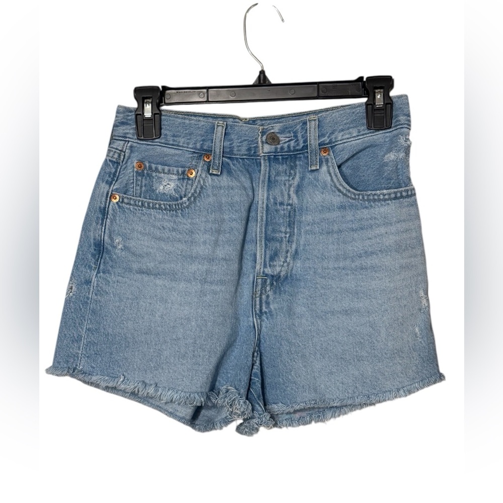 Levi's Light Blue Ribcage Jean Shorts Size 27